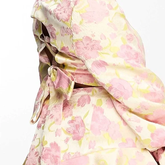 Floral Pink and Yellow Dress - Picture 1 of 3